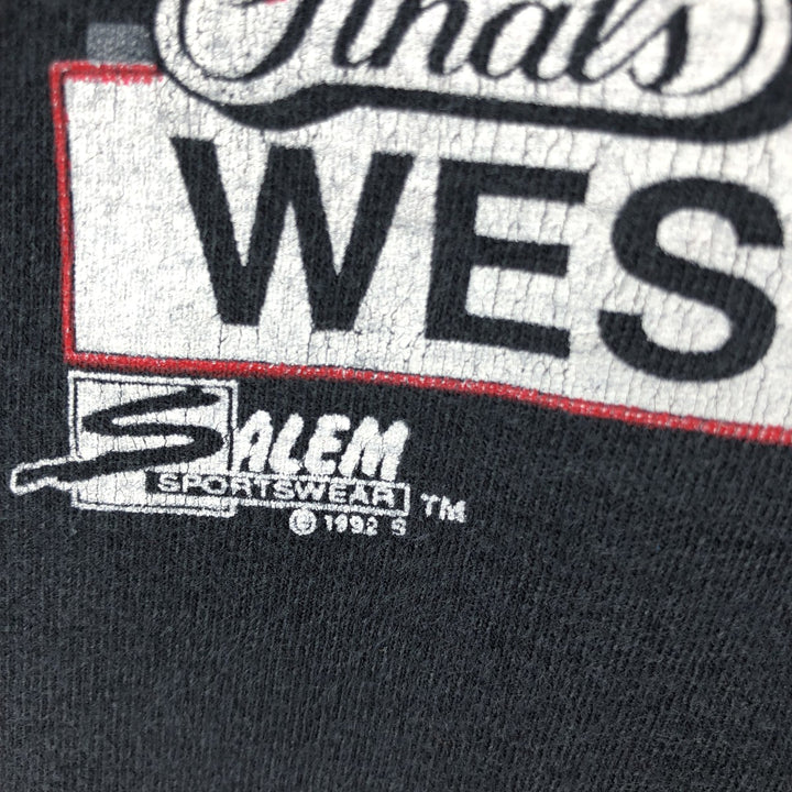 90'S SALEM NBA Portland Trail Blazers Sports Print T-Shirt, Made in USA, Men's Size M (Equivalent), Vintage cotton black type Vintage Second Hand