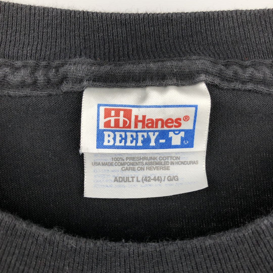 2000'S Hanes BEEFY-T MLB SAN FRANCISCO GIANTS sports print T-shirt, men's size L (approx.) cotton black type Vintage Second Hand