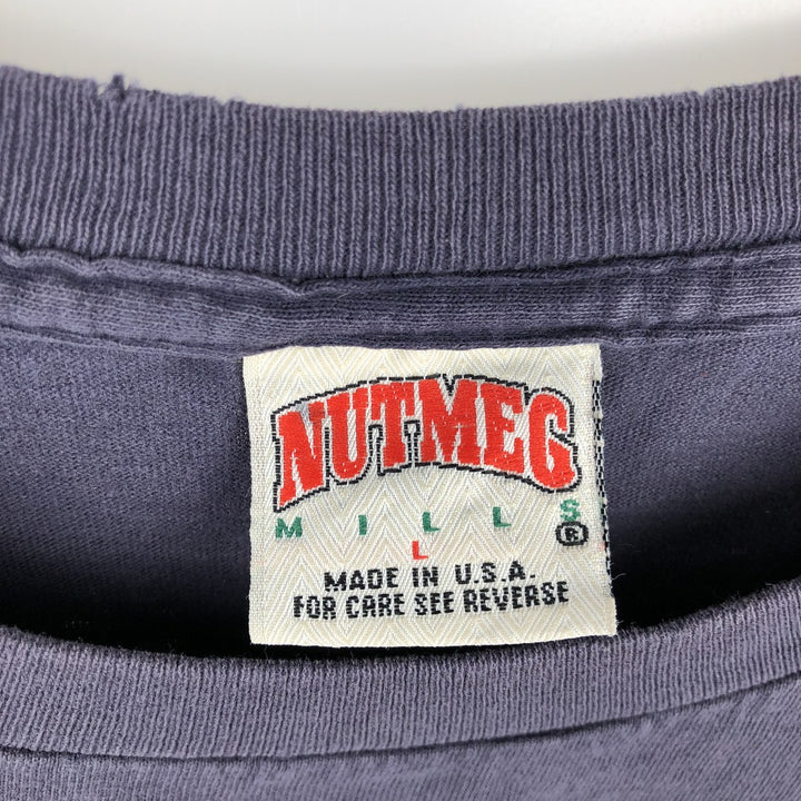 90'S NUTMEG MLB SAN DIEGO PADRES Sports Print T-Shirt, Made in USA, Men's Size L (approx.), Vintage cotton navy blue type Vintage Second Hand