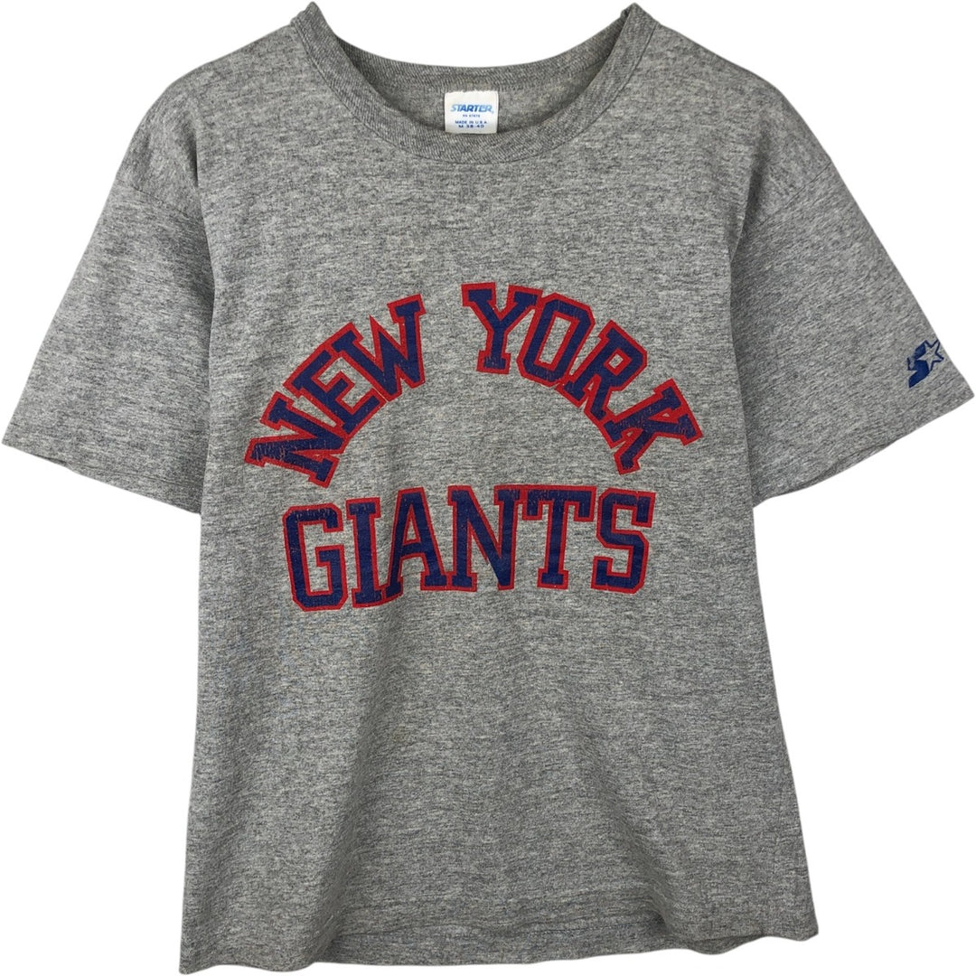 90'S Starter NFL New York Giants Logo Print T-Shirt, Made in USA, Men's Size M (Equivalent), Vintage cotton gray type Vintage Second Hand
