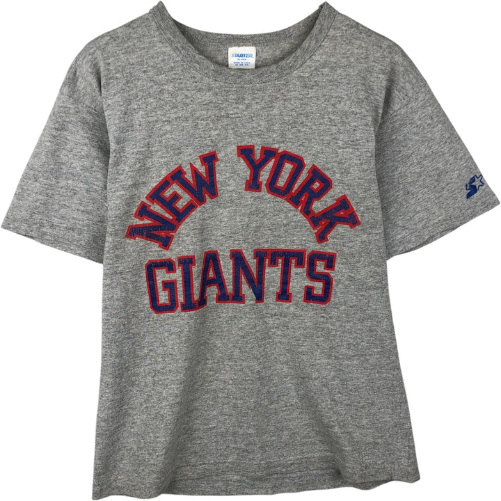90'S Starter NFL New York Giants Logo Print T-Shirt, Made in USA, Men's Size M (Equivalent), Vintage cotton gray type Vintage Second Hand