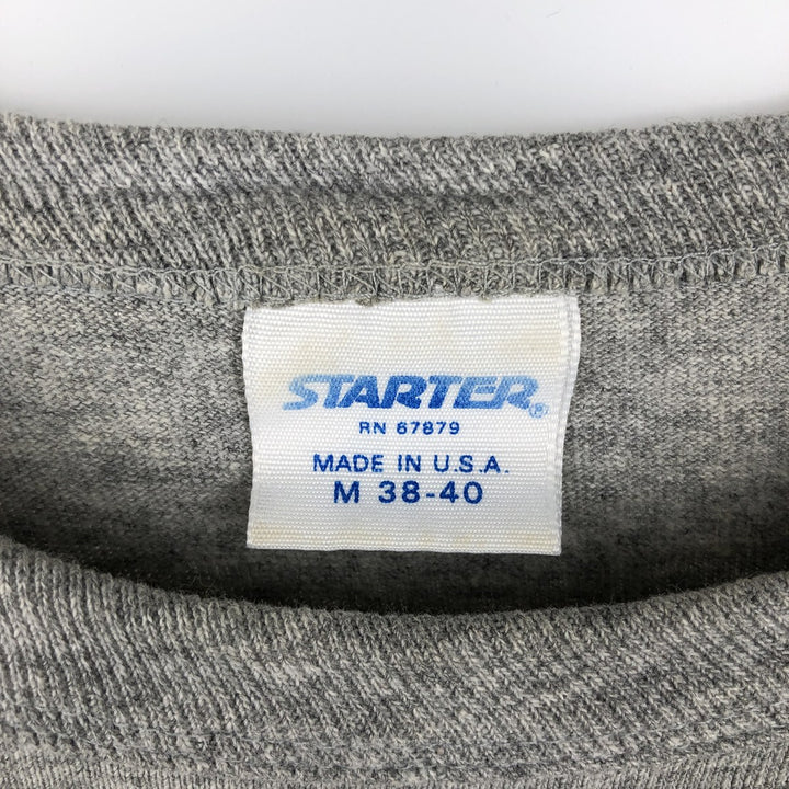 90'S Starter NFL New York Giants Logo Print T-Shirt, Made in USA, Men's Size M (Equivalent), Vintage cotton gray type Vintage Second Hand