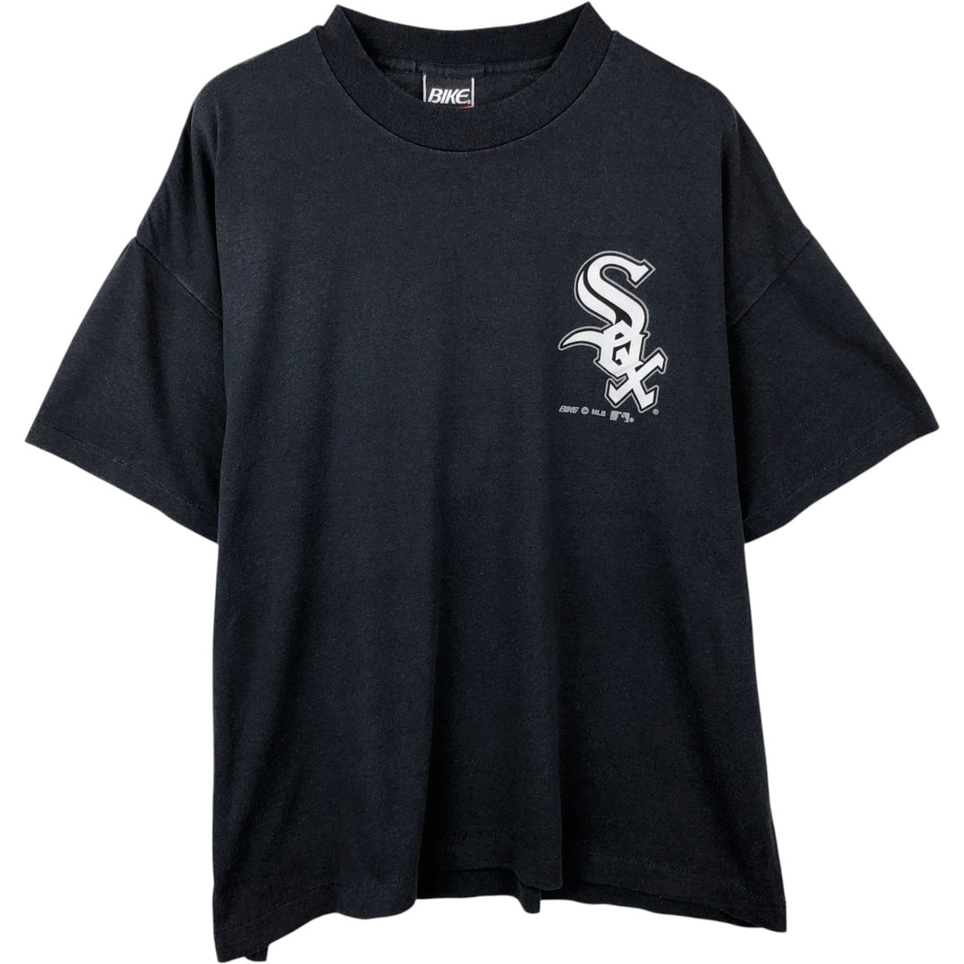 90'S BIKE MLB CHICAGO WHITE SOX Logo Print T-Shirt, Made in USA, Men's XL (approx.) Vintage cotton Charcoal Vintage Second Hand