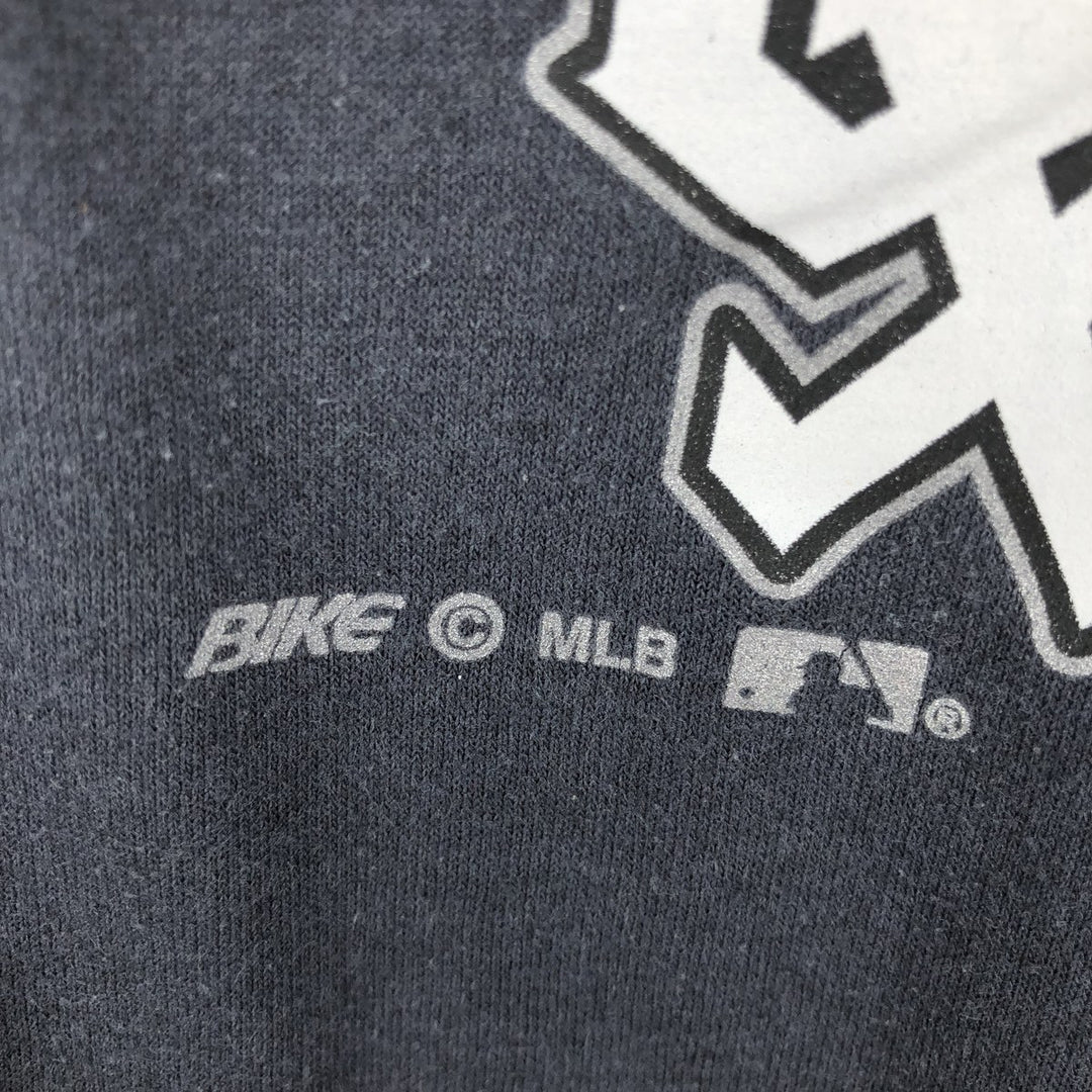 90'S BIKE MLB CHICAGO WHITE SOX Logo Print T-Shirt, Made in USA, Men's XL (approx.) Vintage cotton Charcoal Vintage Second Hand