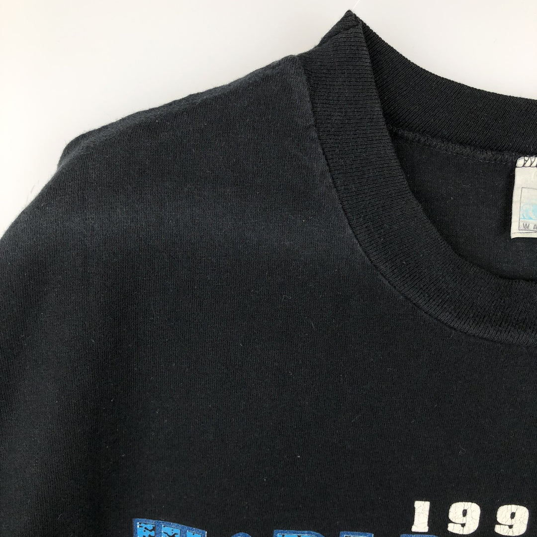 90'S WAVES 89th World Series MLB Toronto Blue Jays Sports Print T-Shirt, Made in Canada, Men's Size L cotton black type Vintage Second Hand