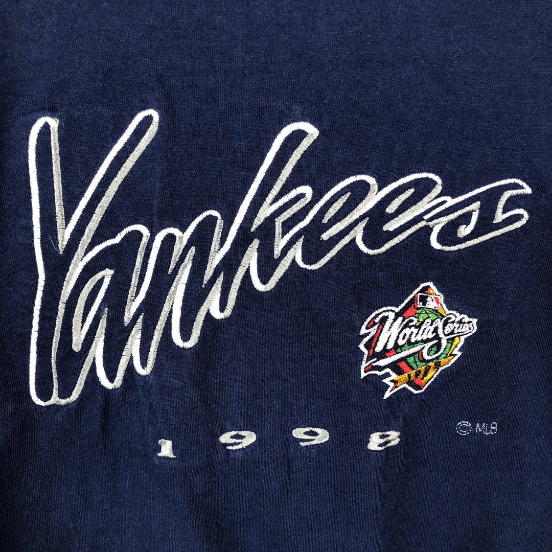 90'S Lee SPORT MLB NEW YORK YANKEES Logo T-Shirt, Men's Size L (approx.), Vintage cotton navy blue type Vintage Second Hand