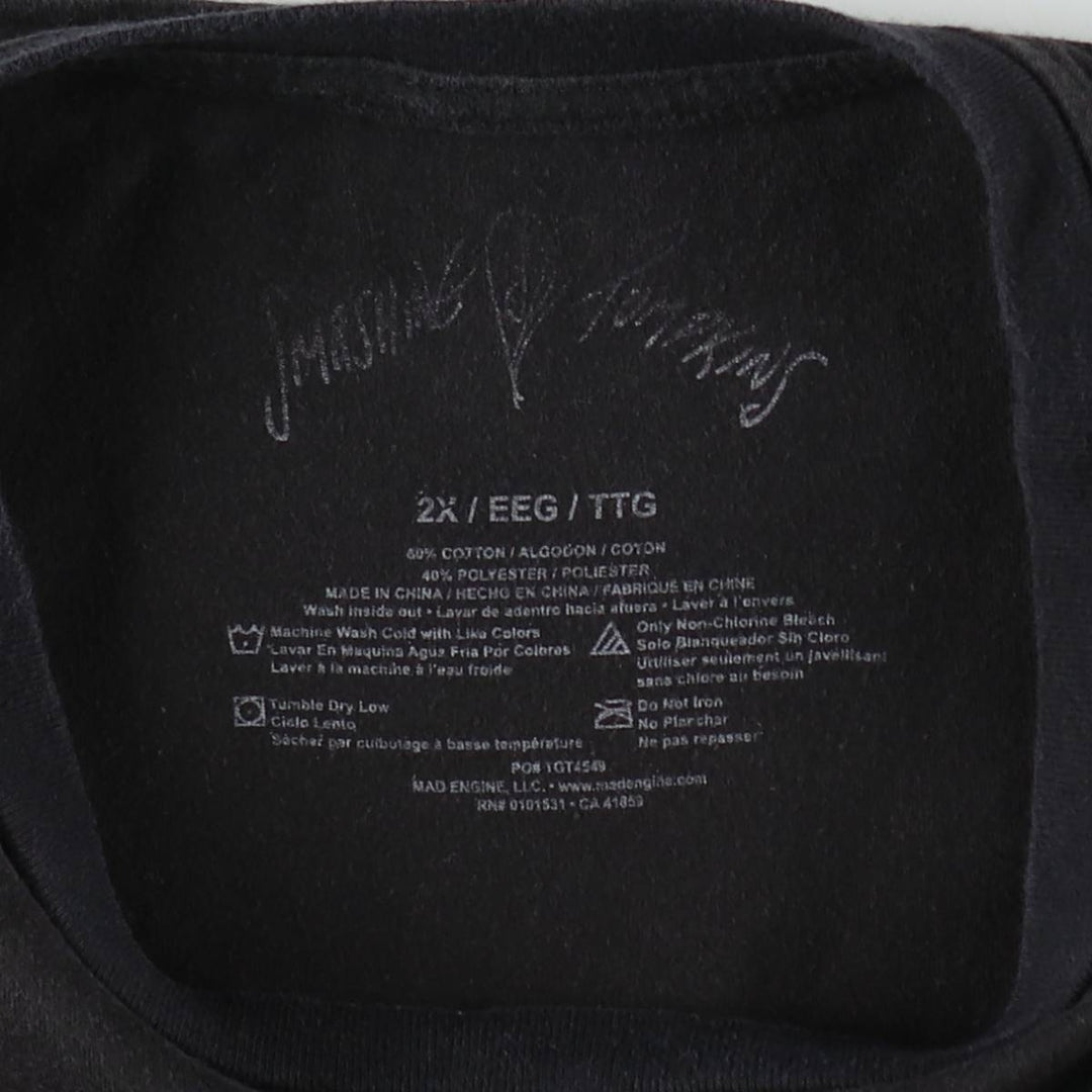 THE SMASHING PUMPKINS Smashing Pumpkins Band T-shirt Band T Men's XXL equivalent cotton black type Vintage Second Hand