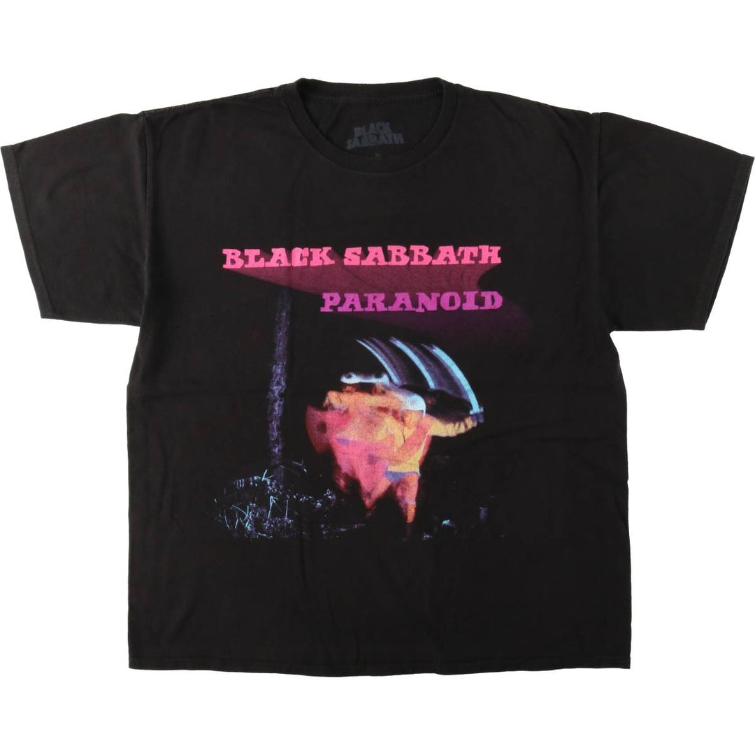 BLACK SABBATH Black Sabbath band T-shirt, band T, men's XL size cotton black type Vintage Second Hand
