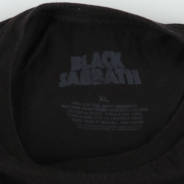 BLACK SABBATH Black Sabbath band T-shirt, band T, men's XL size cotton black type Vintage Second Hand