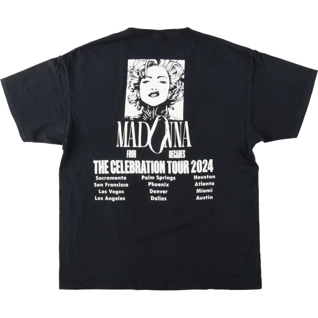 Fruit of the Loom Madonna Band T-shirt (Men's size L equivalent) cotton black type Vintage Second Hand