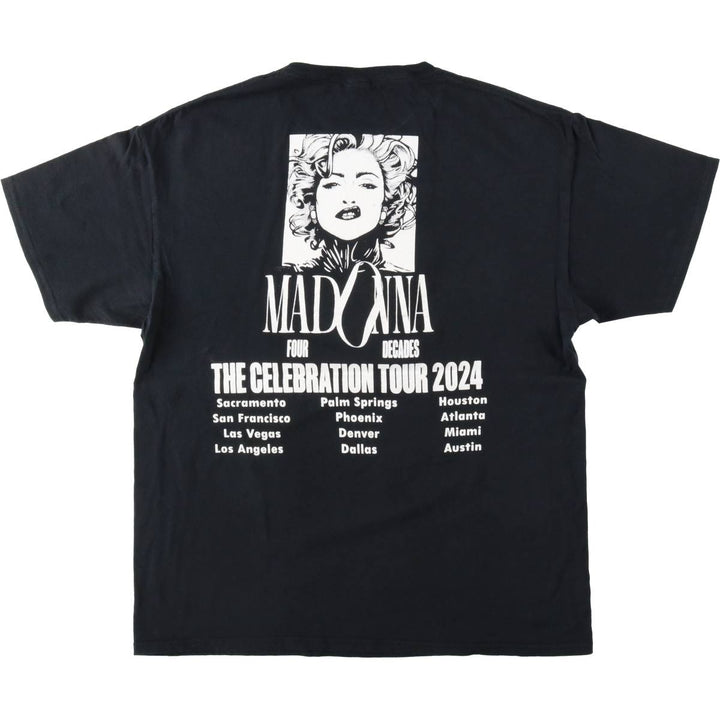 Fruit of the Loom Madonna Band T-shirt (Men's size L equivalent) cotton black type Vintage Second Hand