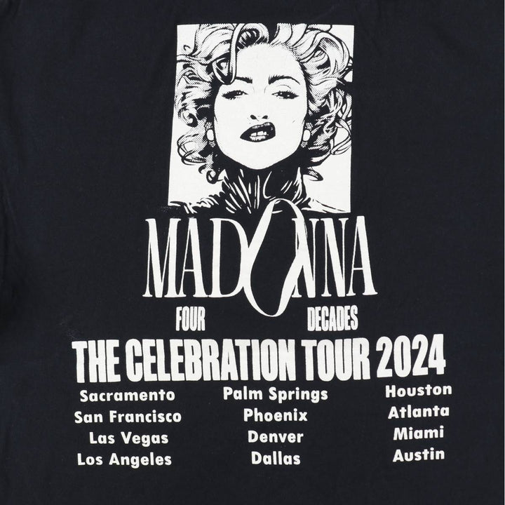Fruit of the Loom Madonna Band T-shirt (Men's size L equivalent) cotton black type Vintage Second Hand