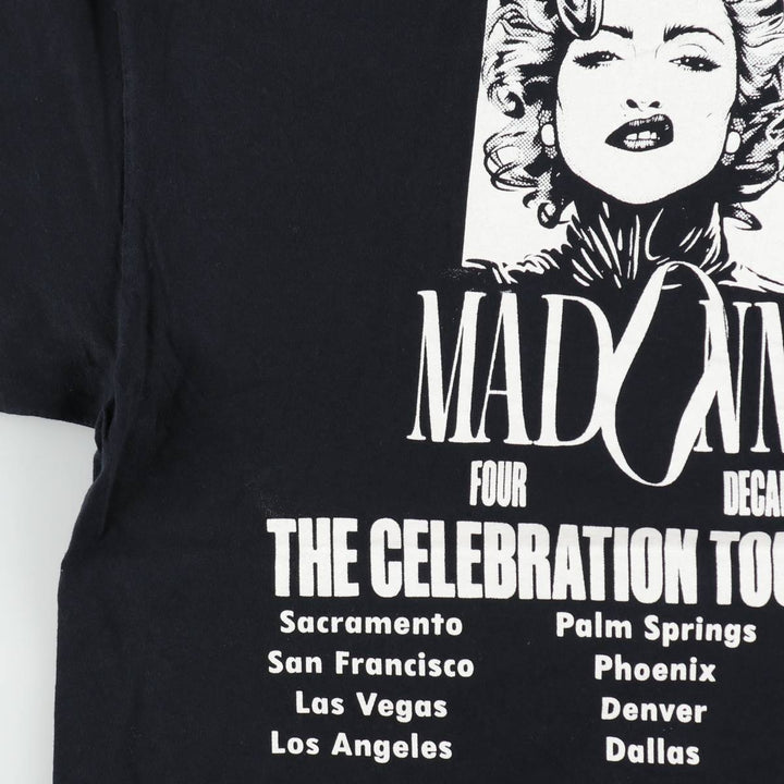Fruit of the Loom Madonna Band T-shirt (Men's size L equivalent) cotton black type Vintage Second Hand