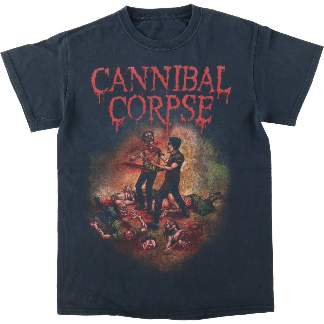 CANNIBAL CORPSE Band T-shirt, Men's XL equivalent. unclear black type Vintage Second Hand