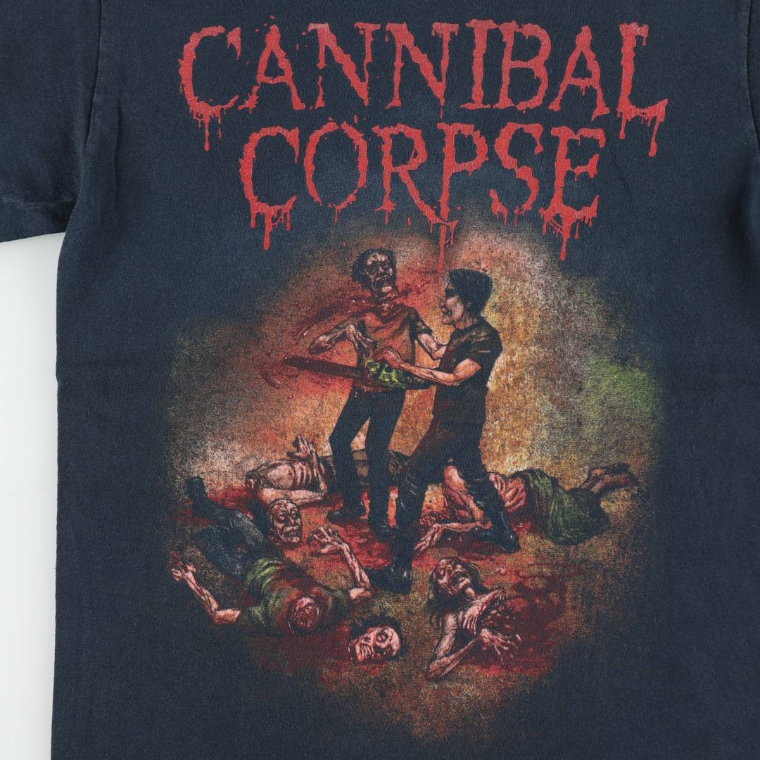 CANNIBAL CORPSE Band T-shirt, Men's XL equivalent. unclear black type Vintage Second Hand
