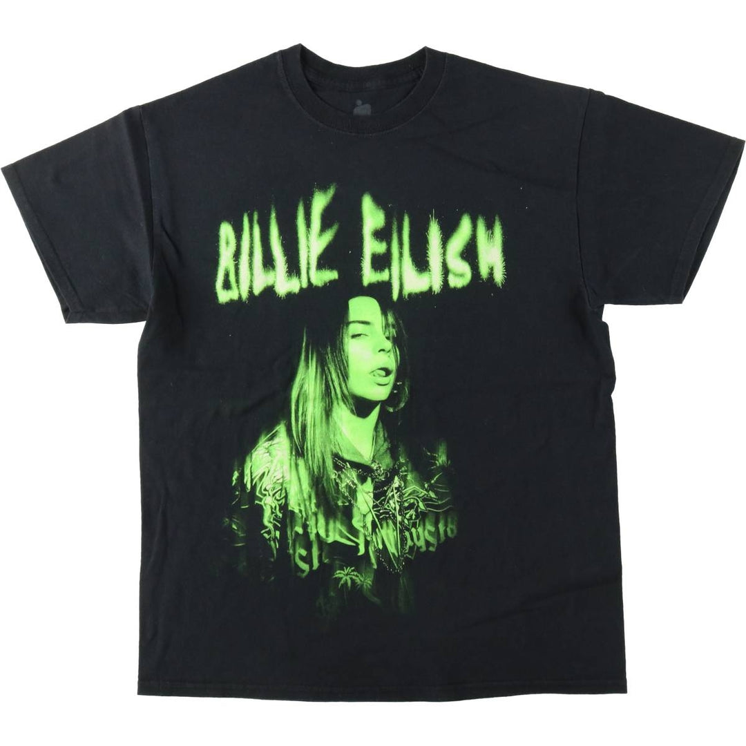 BILLIE EILISH Billie Eilish Band T-shirt Band T Men's M size cotton black type Vintage Second Hand
