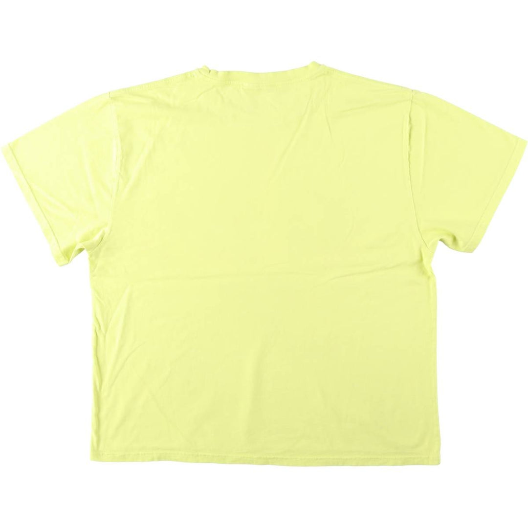 BILLIE EILISH Band T-shirt, Made in USA, Men's XXL equivalent. cotton lemon yellow Vintage Second Hand