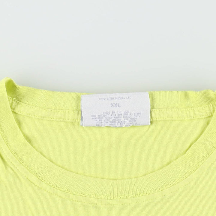 BILLIE EILISH Band T-shirt, Made in USA, Men's XXL equivalent. cotton lemon yellow Vintage Second Hand