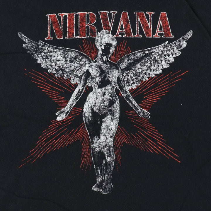 NIRVANA Nirvana Band T-shirt, Band T, Men's XL size cotton black type Vintage Second Hand