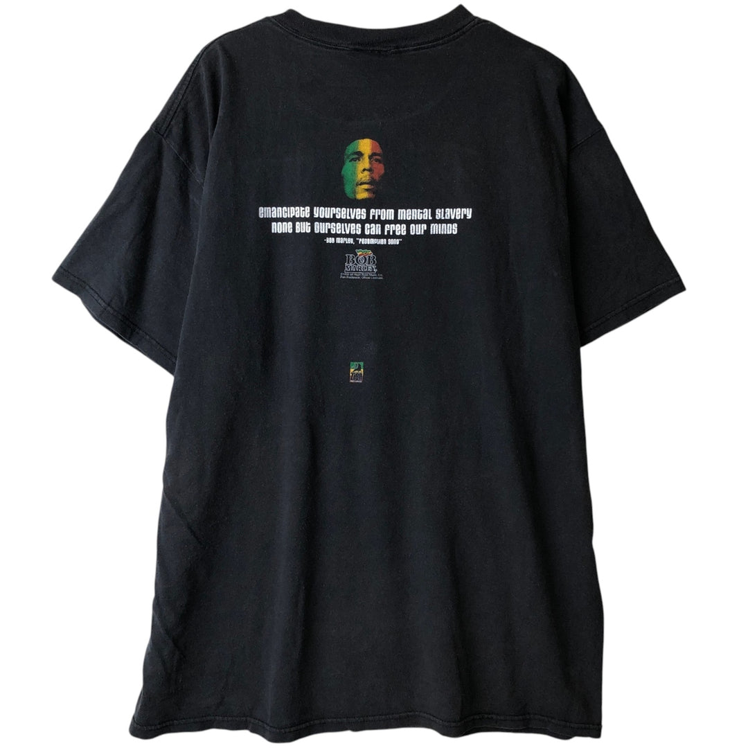 90'S DELTA BOB MARLEY Band T-shirt, Men's XL equivalent, Vintage cotton black type Vintage Second Hand