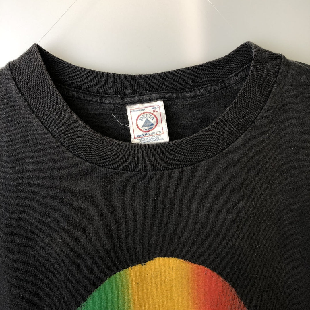 90'S DELTA BOB MARLEY Band T-shirt, Men's XL equivalent, Vintage cotton black type Vintage Second Hand