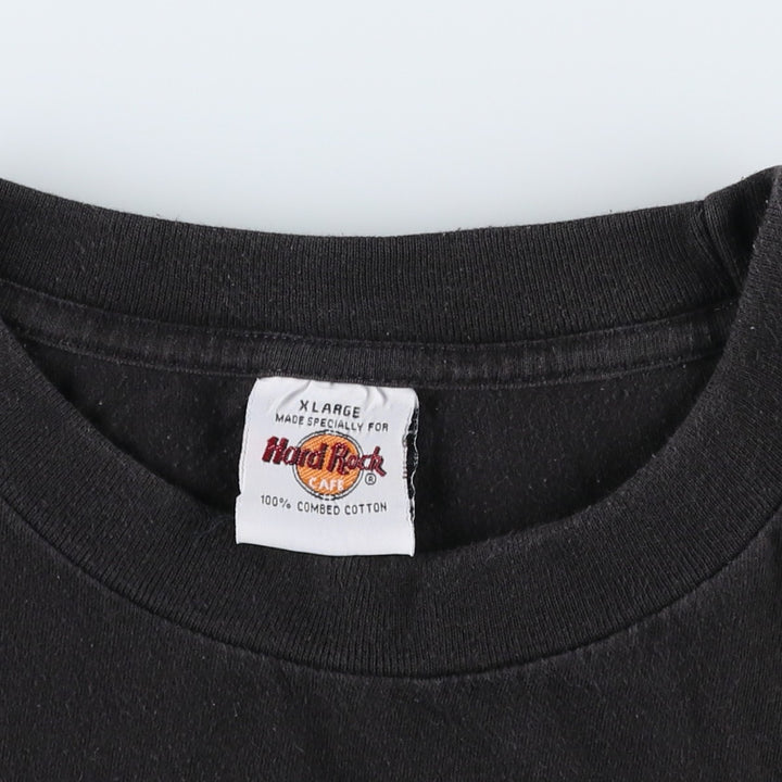 90'S HARD ROCK CAFE Hard Rock Cafe Advertising T-shirt Men's XL Vintage cotton black type Vintage Second Hand