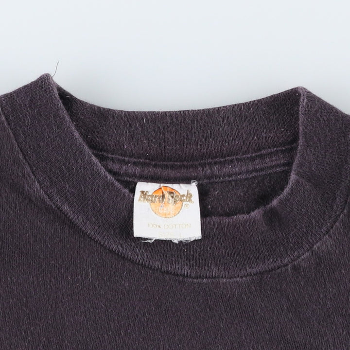 90'S HARD ROCK CAFE Hard Rock Cafe Advertising T-shirt Men's L equivalent Vintage cotton black type Vintage Second Hand
