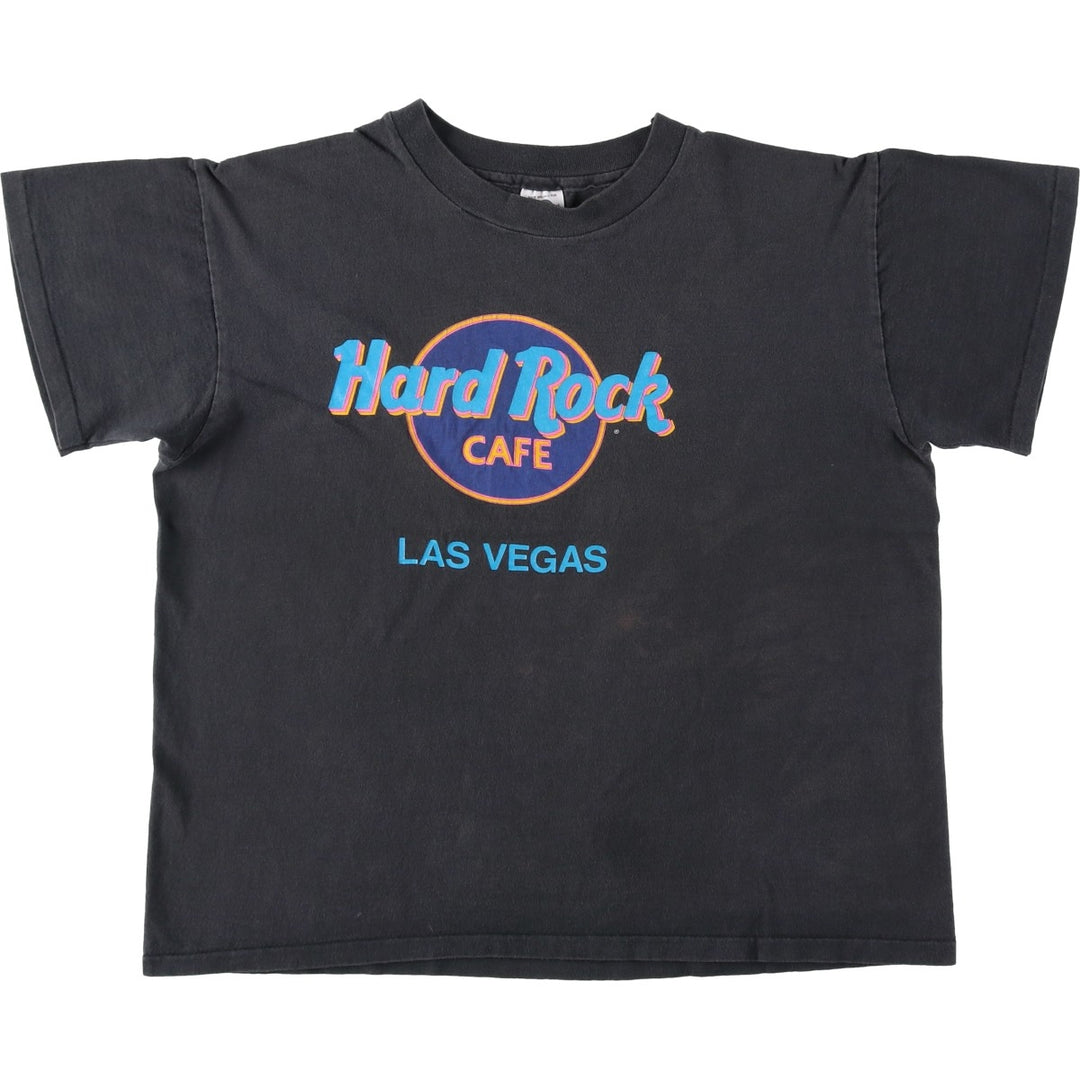 90'S HARD ROCK CAFE Hard Rock Cafe Advertising T-shirt Made in USA Men's L Vintage cotton black type Vintage Second Hand