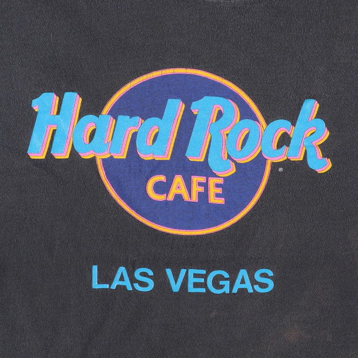 90'S HARD ROCK CAFE Hard Rock Cafe Advertising T-shirt Made in USA Men's L Vintage cotton black type Vintage Second Hand