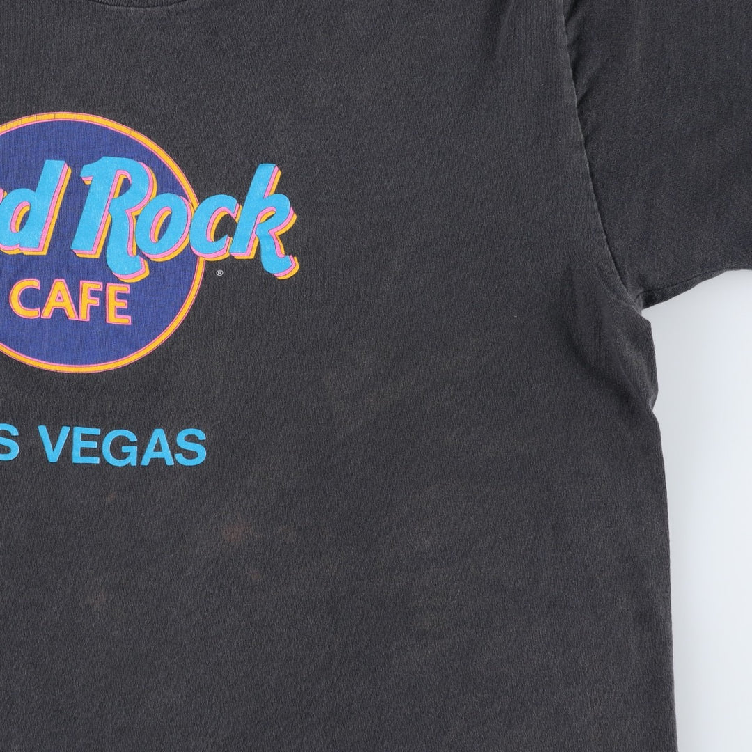 90'S HARD ROCK CAFE Hard Rock Cafe Advertising T-shirt Made in USA Men's L Vintage cotton black type Vintage Second Hand