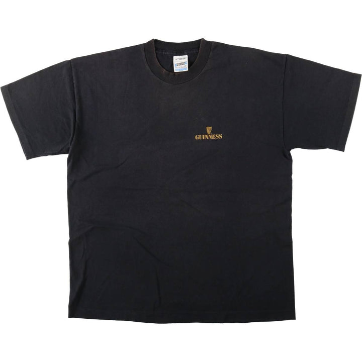 90'S Screen Stars Guinness Beer Advertising T-Shirt, Men's XL (approx.), Vintage cotton black type Vintage Second Hand