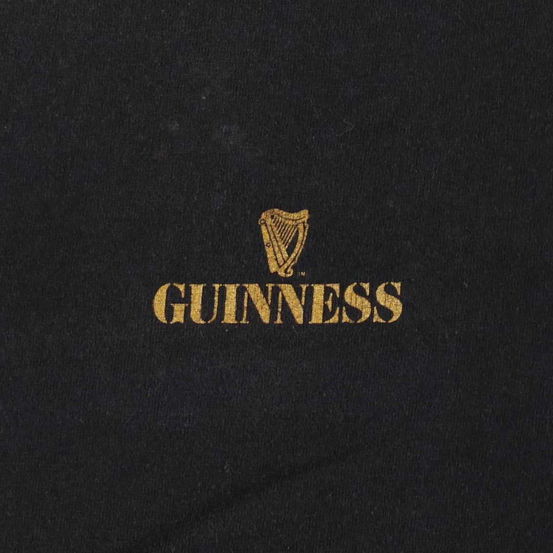 90'S Screen Stars Guinness Beer Advertising T-Shirt, Men's XL (approx.), Vintage cotton black type Vintage Second Hand