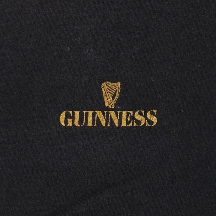 90'S Screen Stars Guinness Beer Advertising T-Shirt, Men's XL (approx.), Vintage cotton black type Vintage Second Hand