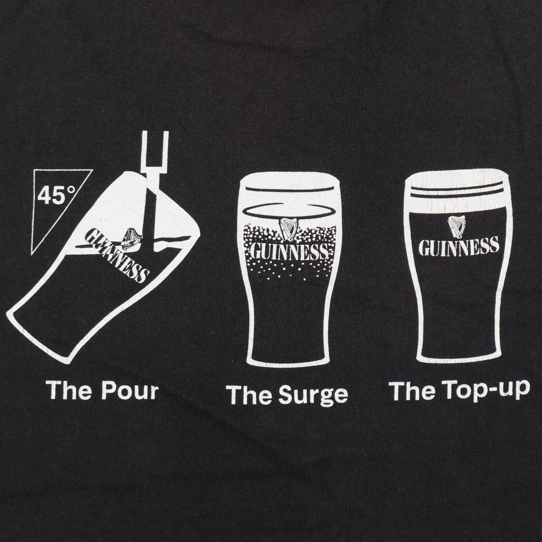 90'S Screen Stars Guinness Beer Advertising T-Shirt, Men's XL (approx.), Vintage cotton black type Vintage Second Hand