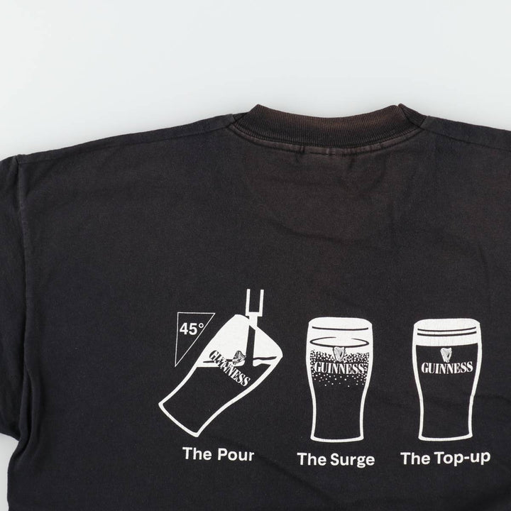 90'S Screen Stars Guinness Beer Advertising T-Shirt, Men's XL (approx.), Vintage cotton black type Vintage Second Hand