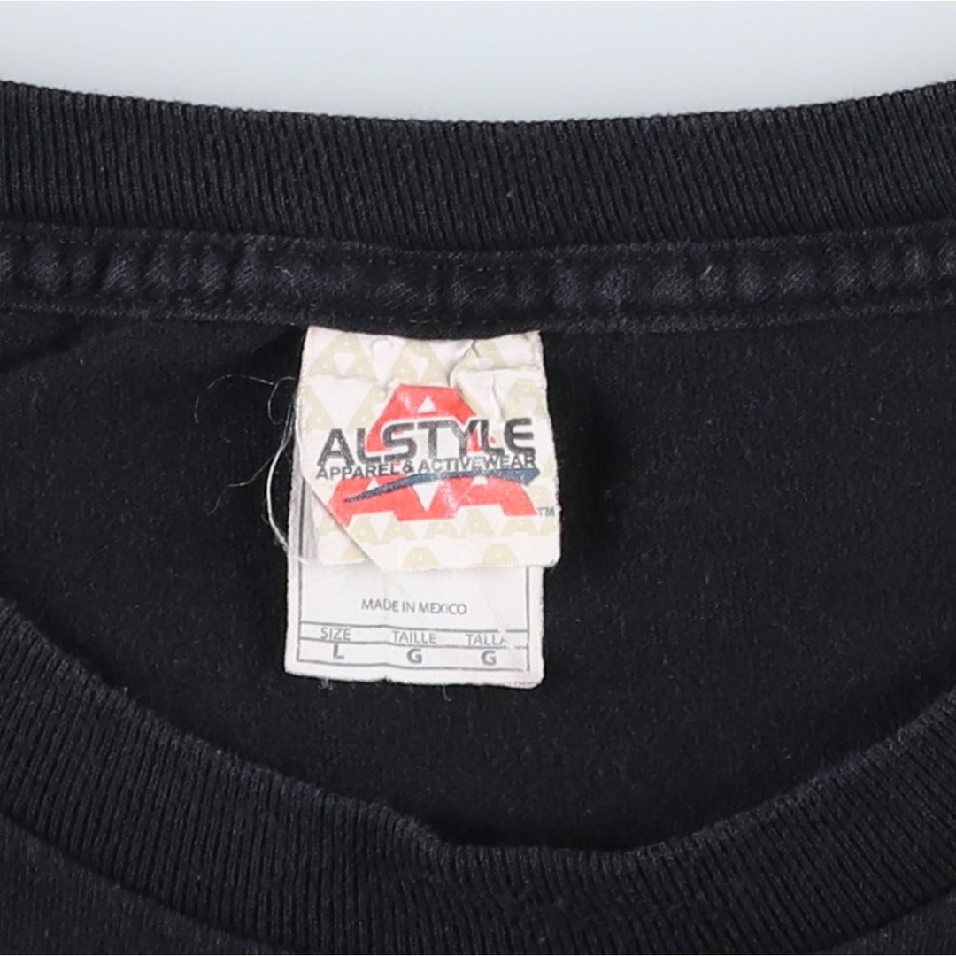 ALSTYLE Fireball Cinnamon Whisky Advertising T-Shirt (Men's Size L) cotton black type Vintage Second Hand