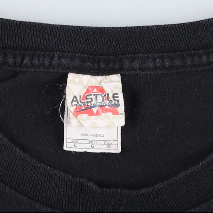ALSTYLE Fireball Cinnamon Whisky Advertising T-Shirt (Men's Size L) cotton black type Vintage Second Hand