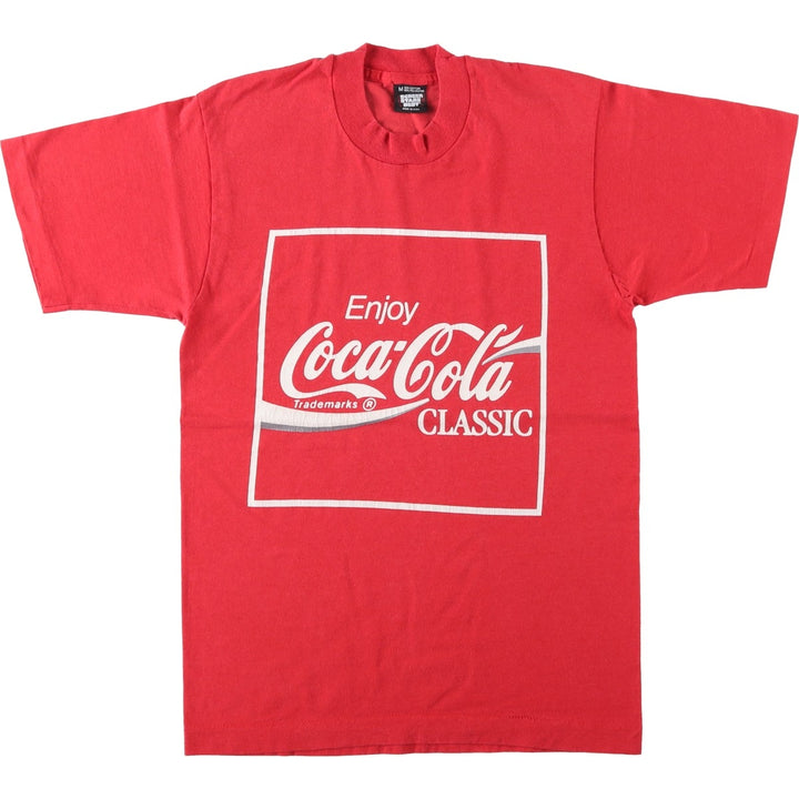 90'S Screen Stars BEST COCA-COLA Advertising T-Shirt, Made in USA, Men's Size M (approx.), Vintage cotton red type Vintage Second Hand