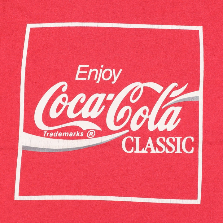90'S Screen Stars BEST COCA-COLA Advertising T-Shirt, Made in USA, Men's Size M (approx.), Vintage cotton red type Vintage Second Hand