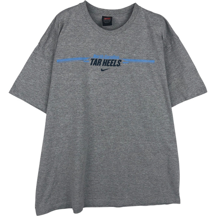 ~2000'S Nike Team North Carolina University of North Carolina College T-shirt, Men's Size L (approx.) cotton gray type Vintage Second Hand