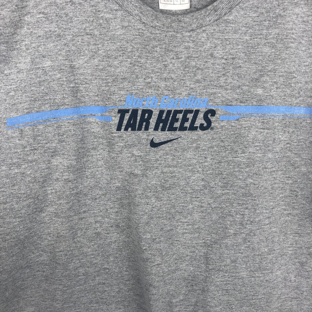 ~2000'S Nike Team North Carolina University of North Carolina College T-shirt, Men's Size L (approx.) cotton gray type Vintage Second Hand