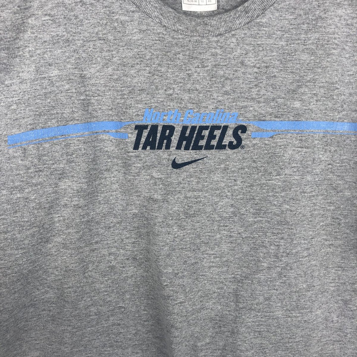 ~2000'S Nike Team North Carolina University of North Carolina College T-shirt, Men's Size L (approx.) cotton gray type Vintage Second Hand