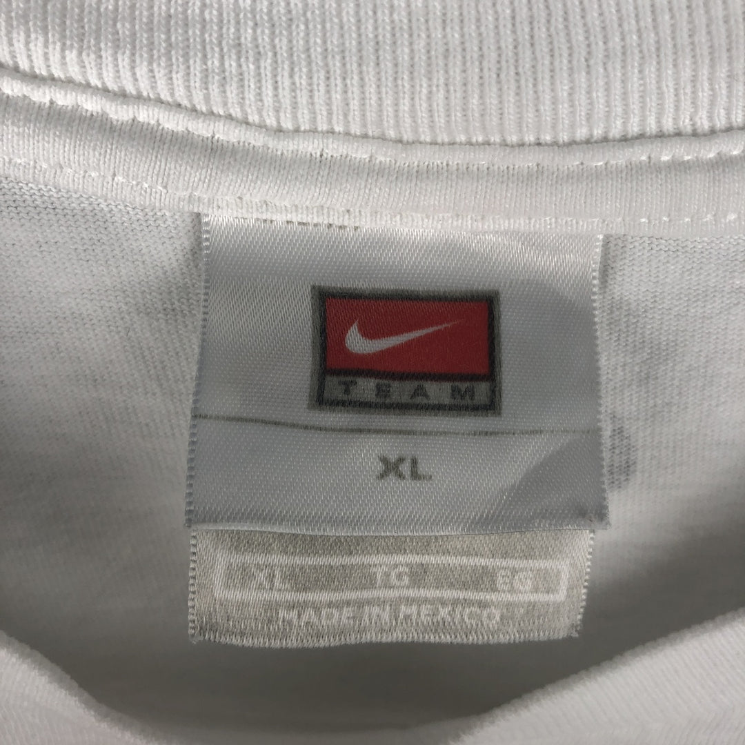 Nike Team College T-Shirt, Men's Size XL (approx.) cotton white type Vintage Second Hand