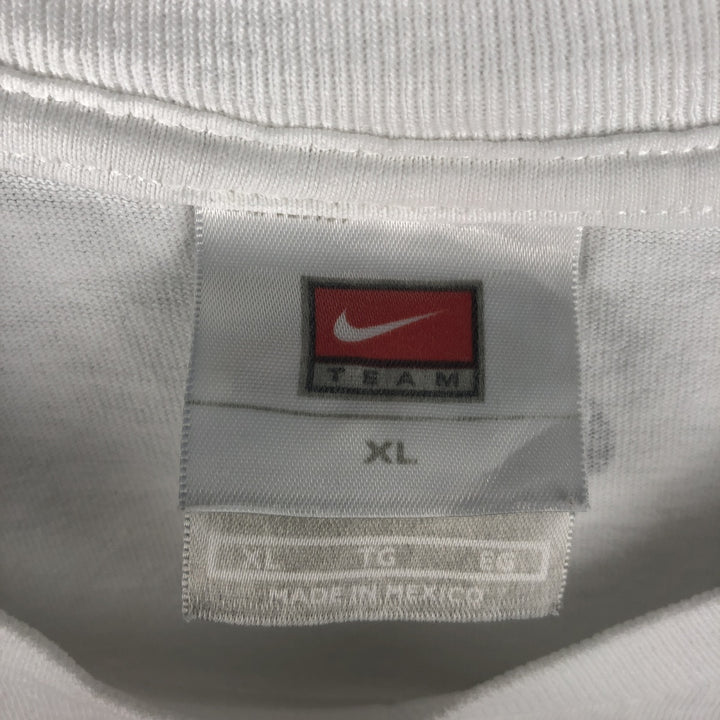Nike Team College T-Shirt, Men's Size XL (approx.) cotton white type Vintage Second Hand