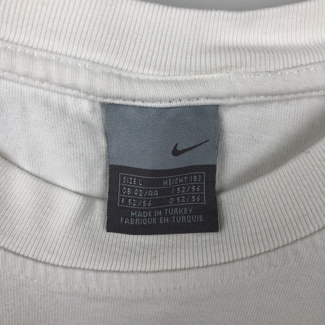 00'S Nike One Point Logo T-shirt Men's L size cotton white type Vintage Second Hand