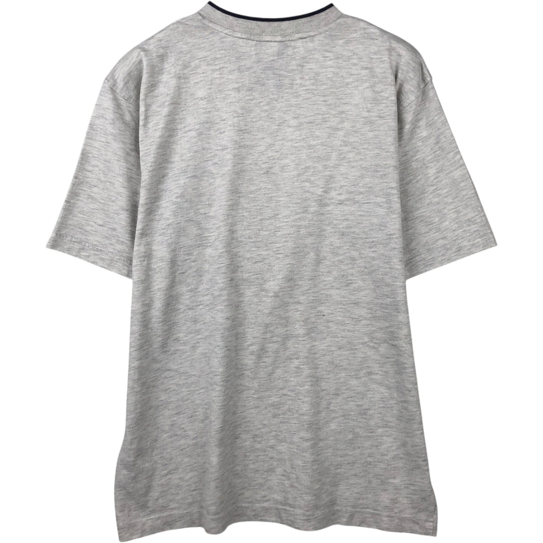 Umbro V-neck T-shirt with one-point logo, men's size S (approx.) polyester gray type Vintage Second Hand