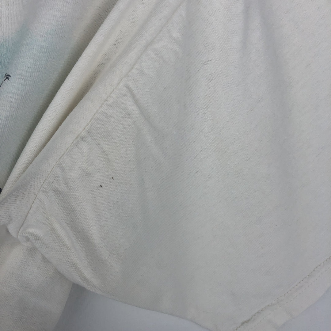 80s-90'S Jansport printed t-shirt, made in USA, women's size M equivalent, vintage. cotton white type Vintage Second Hand