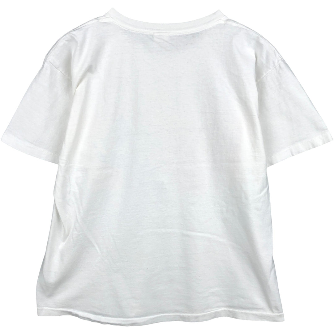 80s-90'S Puma sports print t-shirt, made in USA, men's size XL equivalent, vintage. cotton white type Vintage Second Hand
