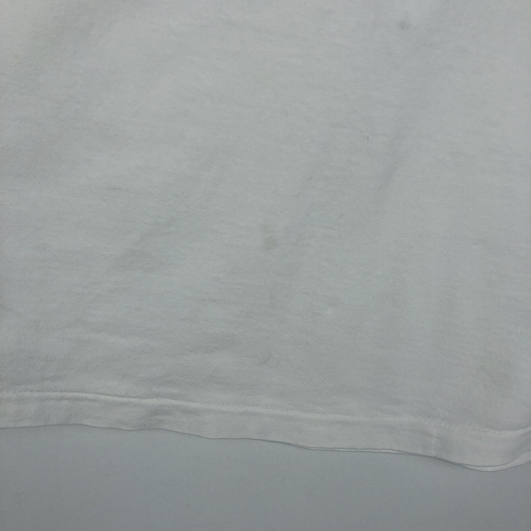 80s-90'S Puma sports print t-shirt, made in USA, men's size XL equivalent, vintage. cotton white type Vintage Second Hand