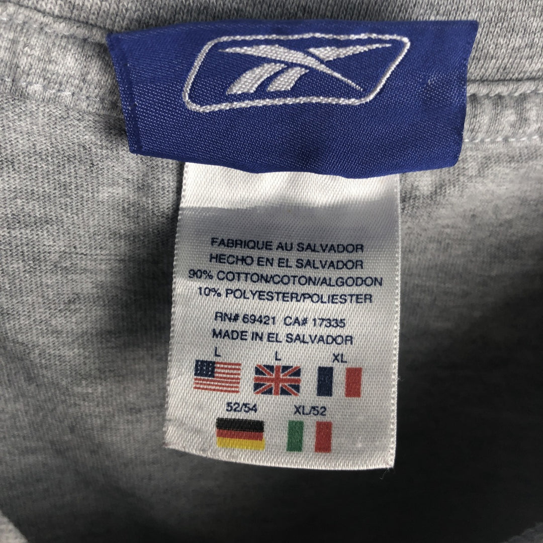 2000'S Reebok One-Point Logo T-Shirt, Men's Size L (approx.) cotton gray type Vintage Second Hand